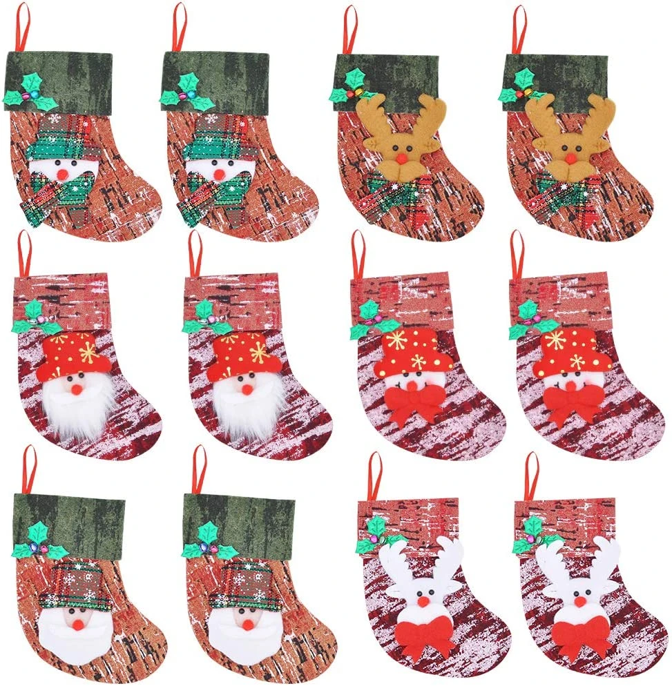 Mini Christmas Stockings 3 Mini Christmas Stockings