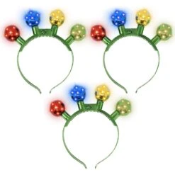 3 Piece Christmas Disco Led Headband