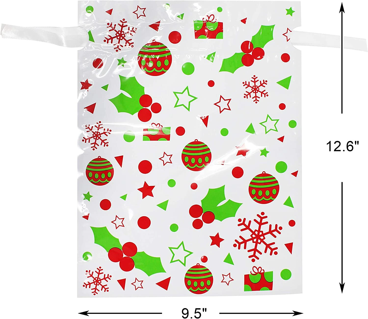 Christmas Drawstring Goodie Gift Bags, 36 Pcs 8 Christmas Drawstring Goodie Gift Bags, 36 Pcs - Image 6