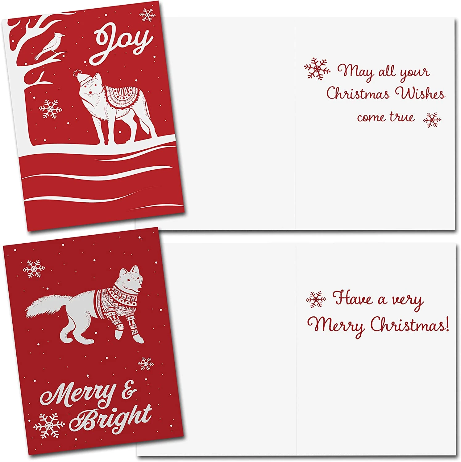 72 Christmas Animal Greeting Cards With Envelopes 5 72 Christmas Animal Greeting Cards With Envelopes - Image 3