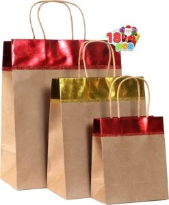 Red And Gold Christmas Kraft Gift Bags 12 Red And Gold Christmas Kraft Gift Bags -Xmas Supplies Shop 8139Xe QIVL. AC SL1500