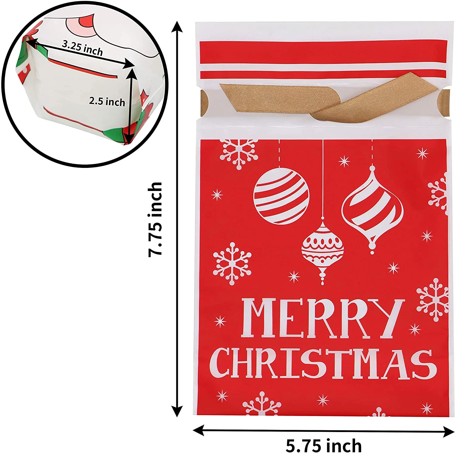 Christmas X-Large Candy Bags, 60 Pcs 9 Christmas X-Large Candy Bags, 60 Pcs - Image 7