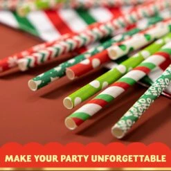 200Pcs Paper Straws Christmas -Xmas Supplies Shop 814Xc0UjHvL. AC SL1500