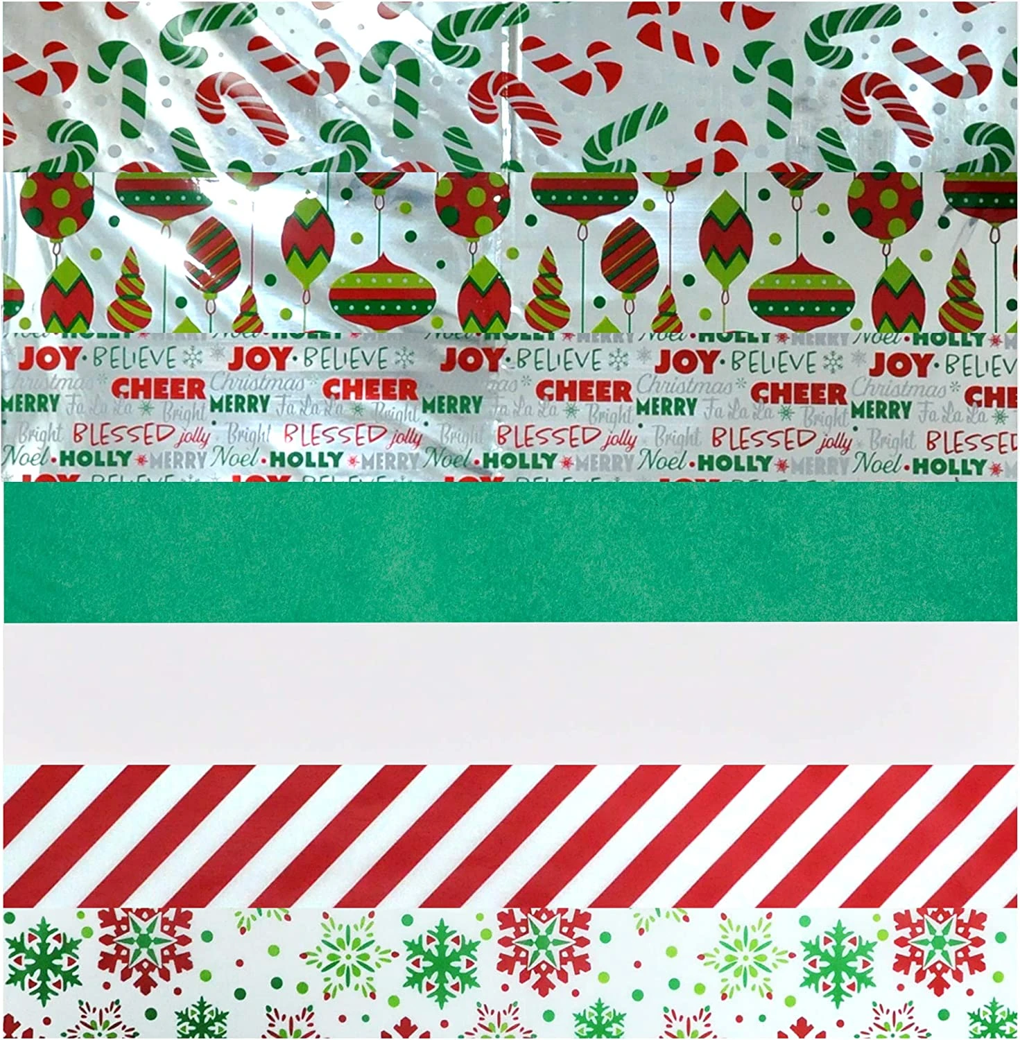 Christmas Tissue Paper W/Hologram & Prints For Gift Decoration And Wrapping 4 Christmas Tissue Paper W/Hologram & Prints For Gift Decoration And Wrapping - Image 2