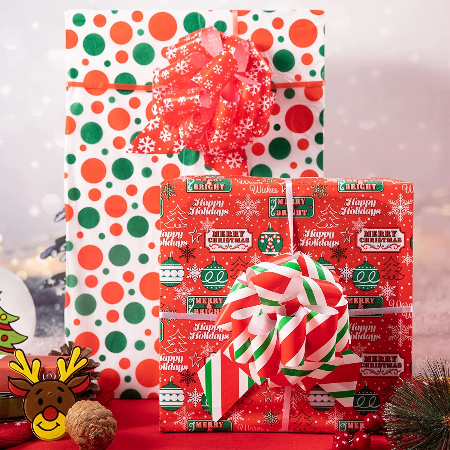 36Pcs Christmas Gift Wrap Ribbon Pull Bows 9 36Pcs Christmas Gift Wrap Ribbon Pull Bows - Image 7