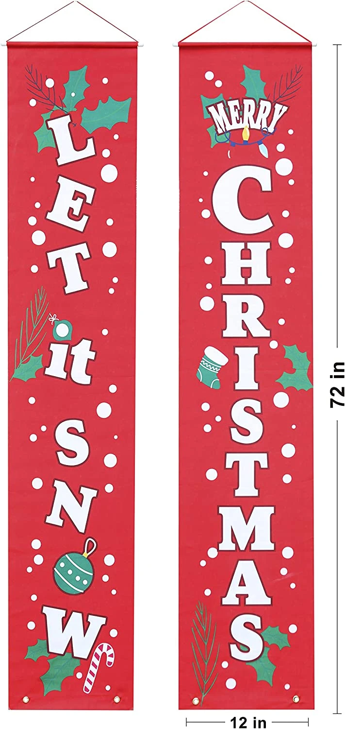 Let It Snow Merry Christmas Hanging Door Banner 9 Let It Snow Merry Christmas Hanging Door Banner - Image 7