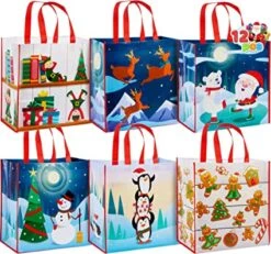 12 Piece Large Christmas Tote Bags