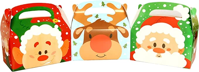 3d Christmas House Cardboard Treat Boxes 5 3d Christmas House Cardboard Treat Boxes - Image 3