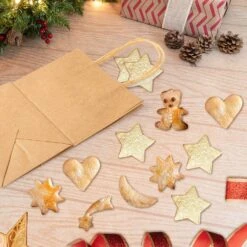 100 Pcs Christmas Kraft Paper Bags -Xmas Supplies Shop 81AcbhzgUfL. AC SL1500 1
