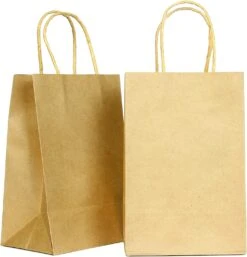 100 Pcs Christmas Kraft Paper Bags