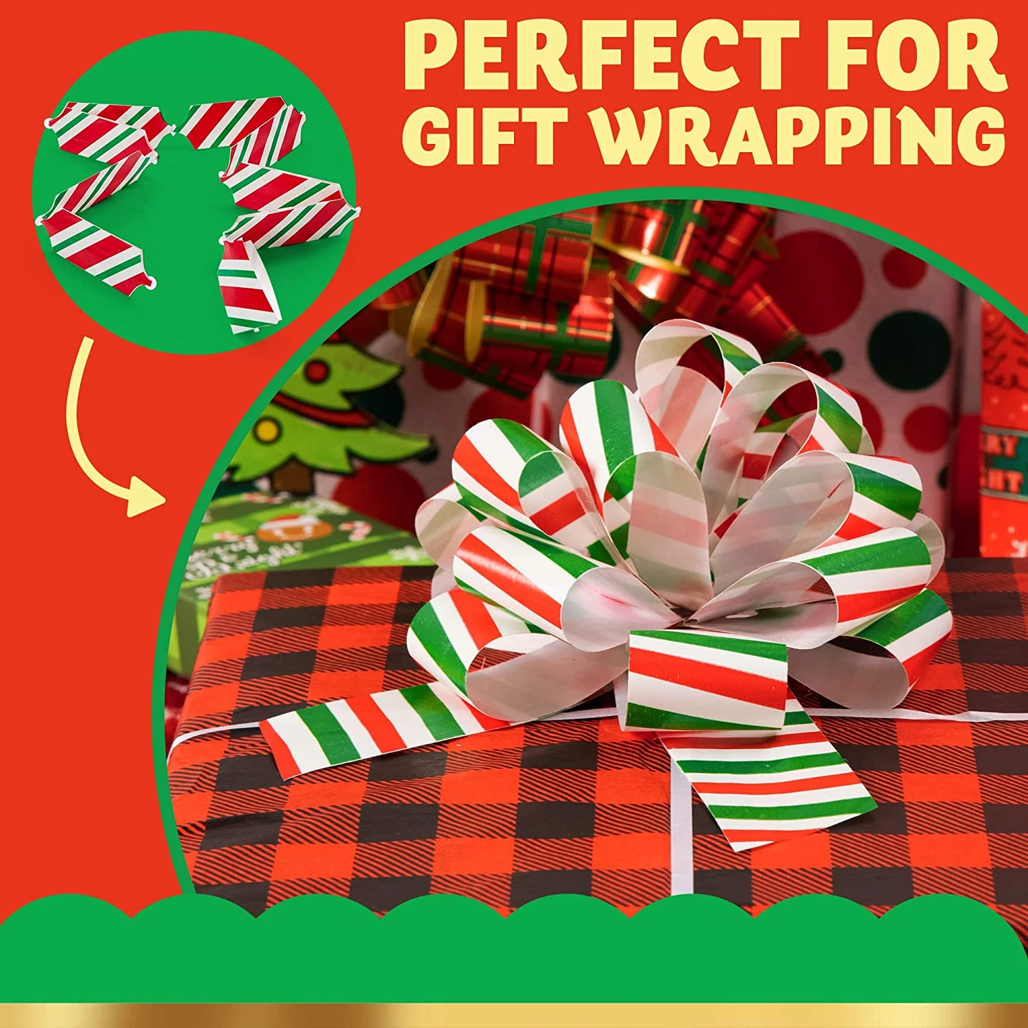 24Pcs Christmas Gift Wrap Ribbon 7 24Pcs Christmas Gift Wrap Ribbon - Image 5