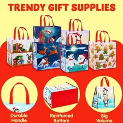 12 Piece Large Christmas Tote Bags 14 12 Piece Large Christmas Tote Bags -Xmas Supplies Shop 81EHNhzqSoL. AC UX569
