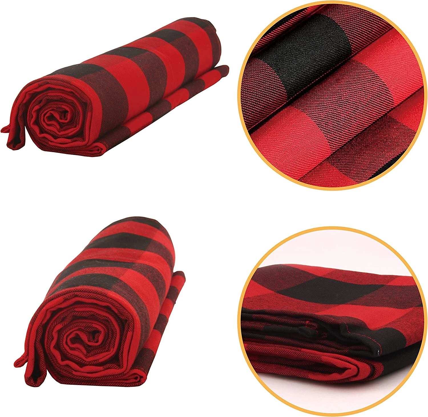 Christmas Table Runner Buffalo Check Classic 14x72in??red & Black??¡ìo? 4 Christmas Table Runner Buffalo Check Classic 14x72in??red & Black??¡ìo? - Image 2