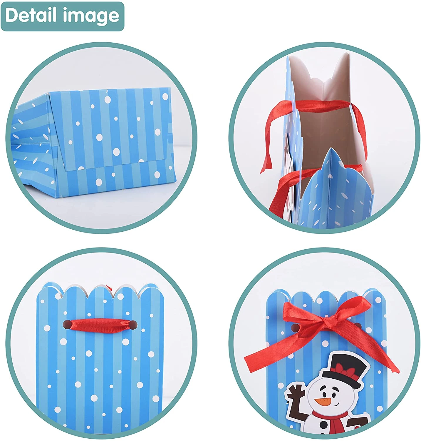 Christmas Treat Bags With Large Sticking Tag, 24pcs 6 Christmas Treat Bags With Large Sticking Tag, 24pcs - Image 4