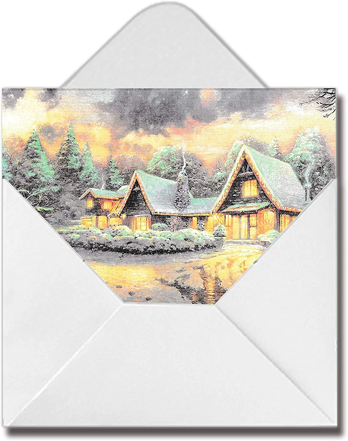 Christmas Snowy Town Greeting Cards Assortment With Envelopes 7 Christmas Snowy Town Greeting Cards Assortment With Envelopes - Image 5