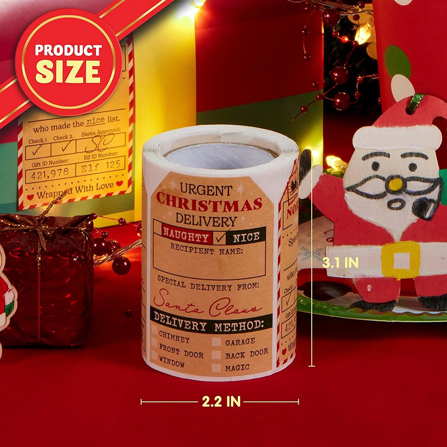 Christmas Gift Tag Kraft Paper North Pole Style 9 Christmas Gift Tag Kraft Paper North Pole Style - Image 7