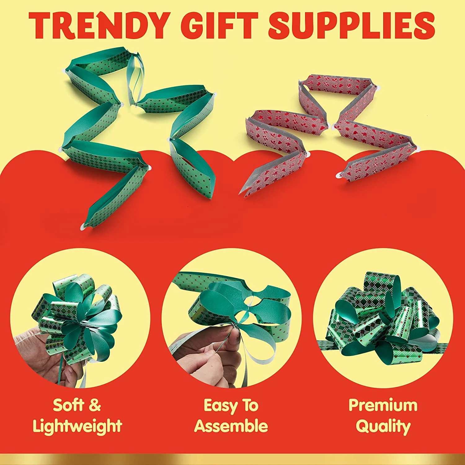 36Pcs Christmas Gift Wrap Ribbon Pull Bows 5 36Pcs Christmas Gift Wrap Ribbon Pull Bows - Image 3