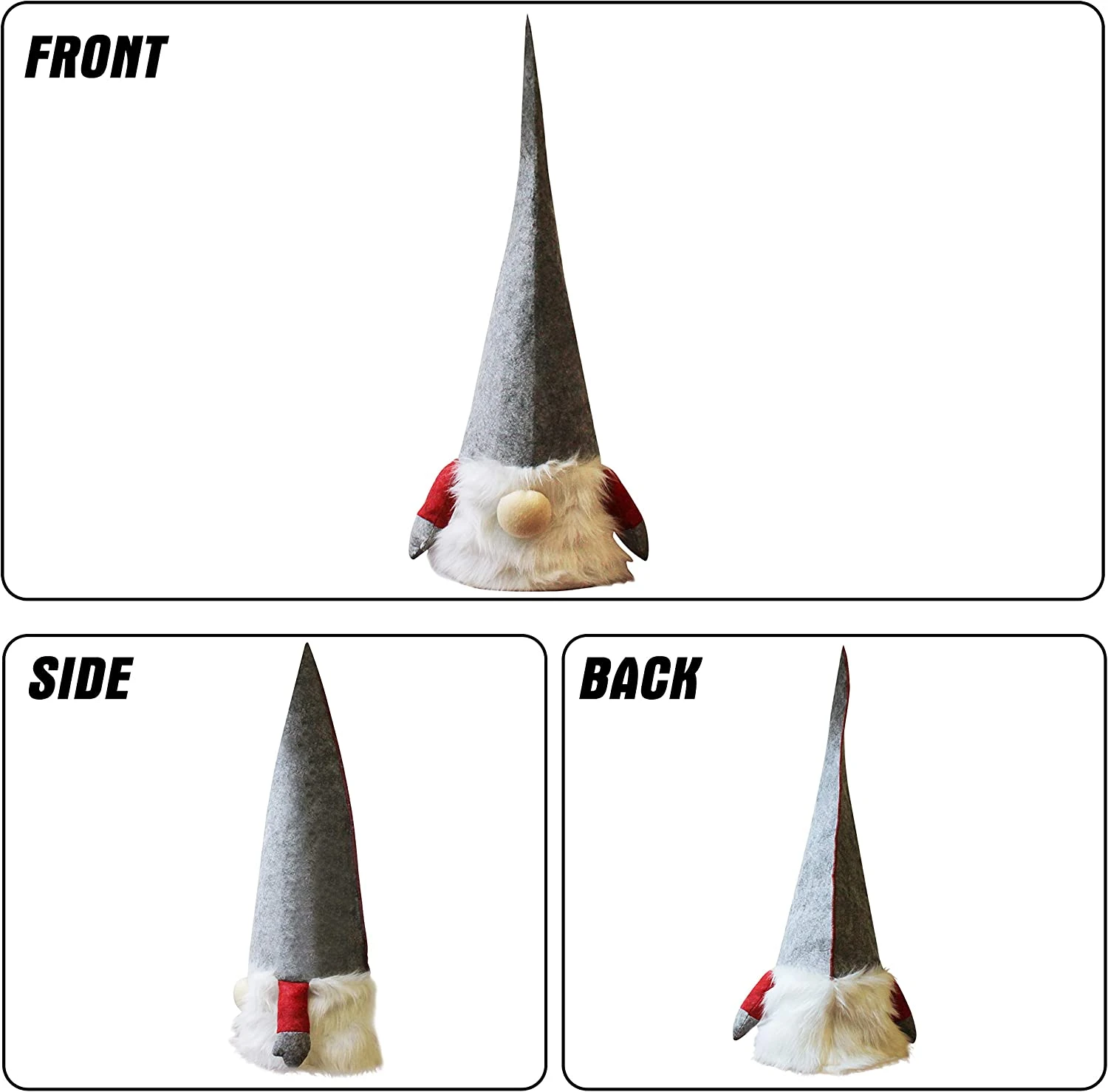 Gnome Christmas Tree Topper, 1 Pc + Gnome Ornaments Set Of 6 4 Gnome Christmas Tree Topper, 1 Pc + Gnome Ornaments Set Of 6 - Image 2