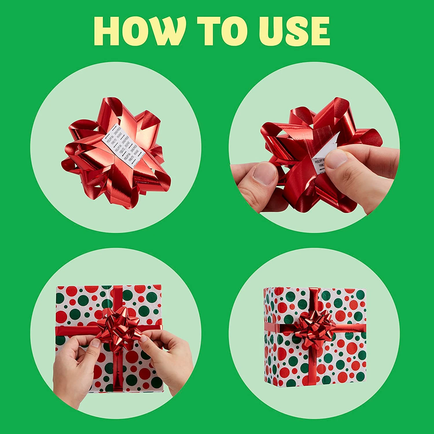 48Pcs Christmas Gift Bow Assortment, Red Silver Blue White 6 48Pcs Christmas Gift Bow Assortment, Red Silver Blue White - Image 4