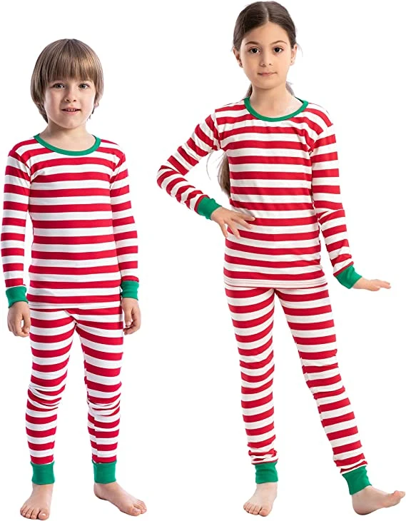 Women Christmas Red Stripe Family Matching Pajama 4 Women Christmas Red Stripe Family Matching Pajama - Image 2