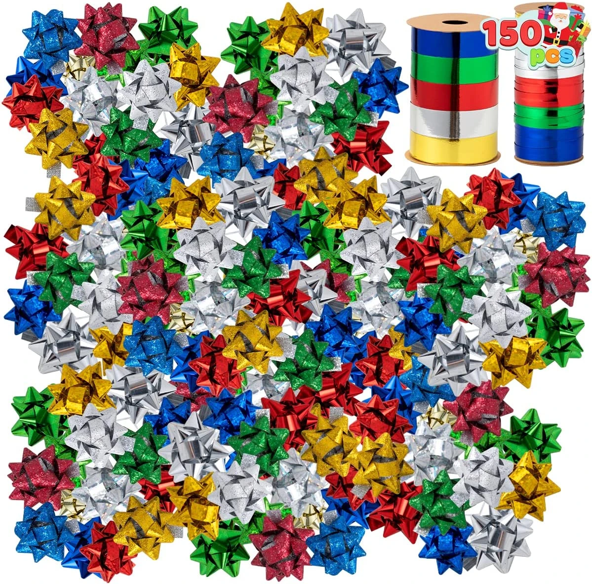 1 Inch Christmas Gift Bows, 150 Pcs 4 1 Inch Christmas Gift Bows, 150 Pcs - Image 2