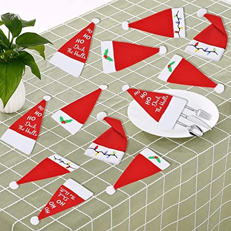 24 Piece Christmas Santa Hats Silverware 8 24 Piece Christmas Santa Hats Silverware - Image 6