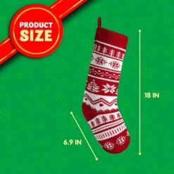 3 Pack 18" Knit Christmas Stockings -Xmas Supplies Shop 81 7HJ1y2eL. AC SL1500