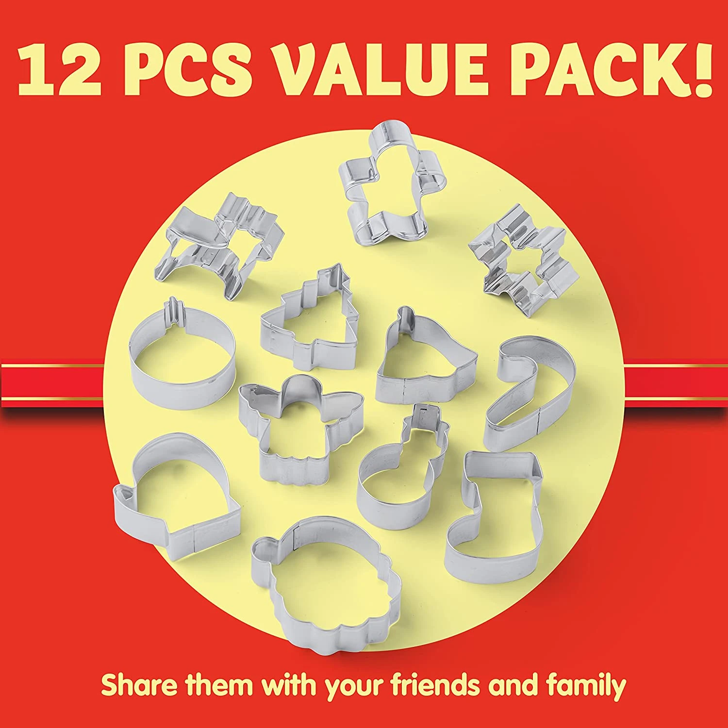 Christmas Cookie Cutter Set 12 PCS 4 Christmas Cookie Cutter Set 12 PCS - Image 2