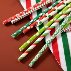 200Pcs Paper Straws Christmas -Xmas Supplies Shop 81chMZ2oAzL. AC SL1500