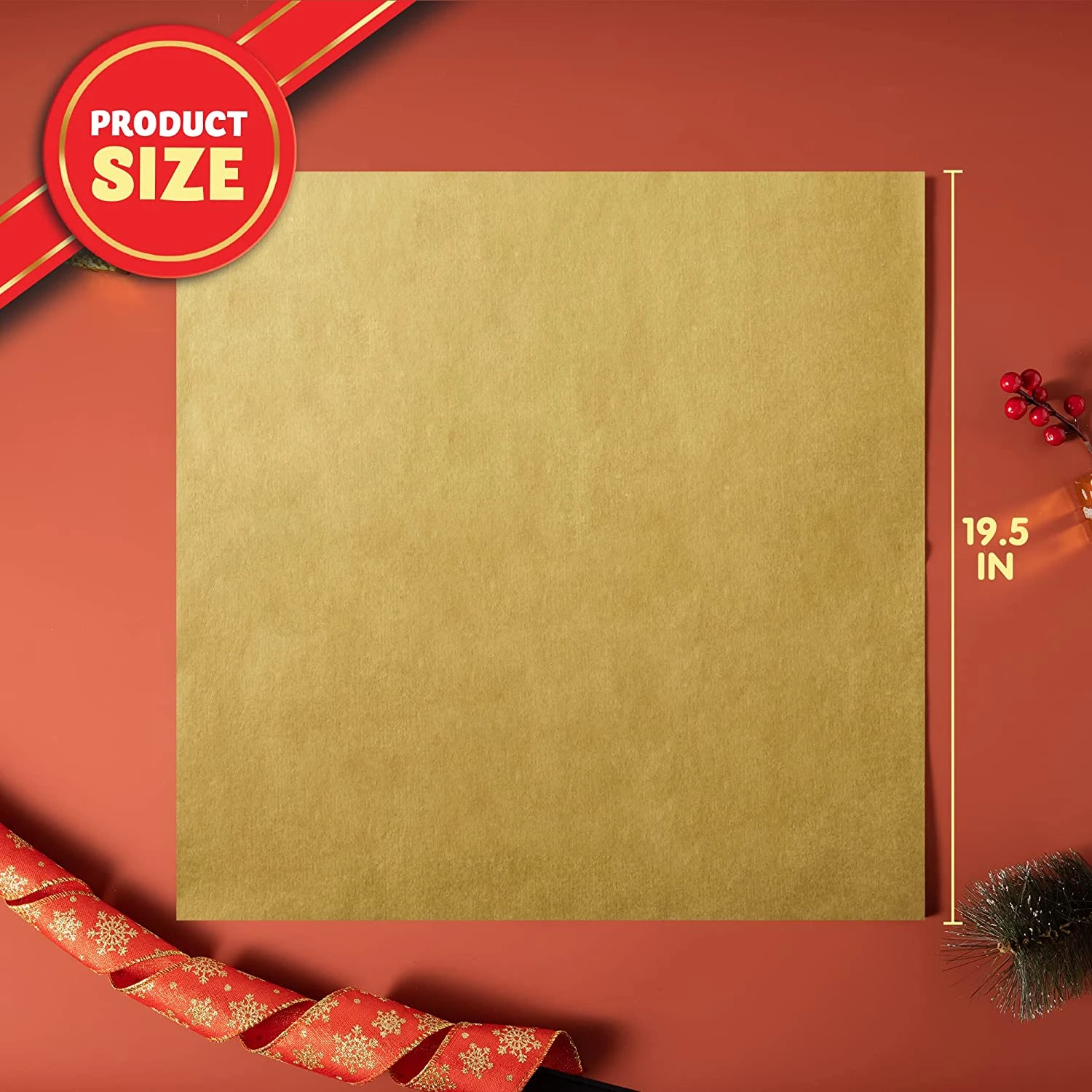 Christmas Metallic Gold Tissue Paper Assortment 8 Christmas Metallic Gold Tissue Paper Assortment - Image 6