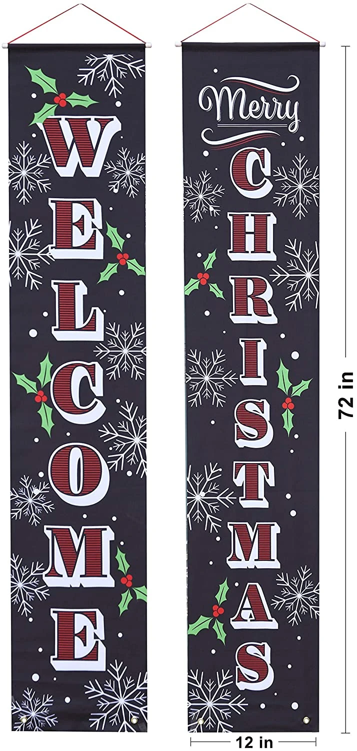 Welcome And Merry Christmas Porch Hanging Sign 8 Welcome And Merry Christmas Porch Hanging Sign - Image 6