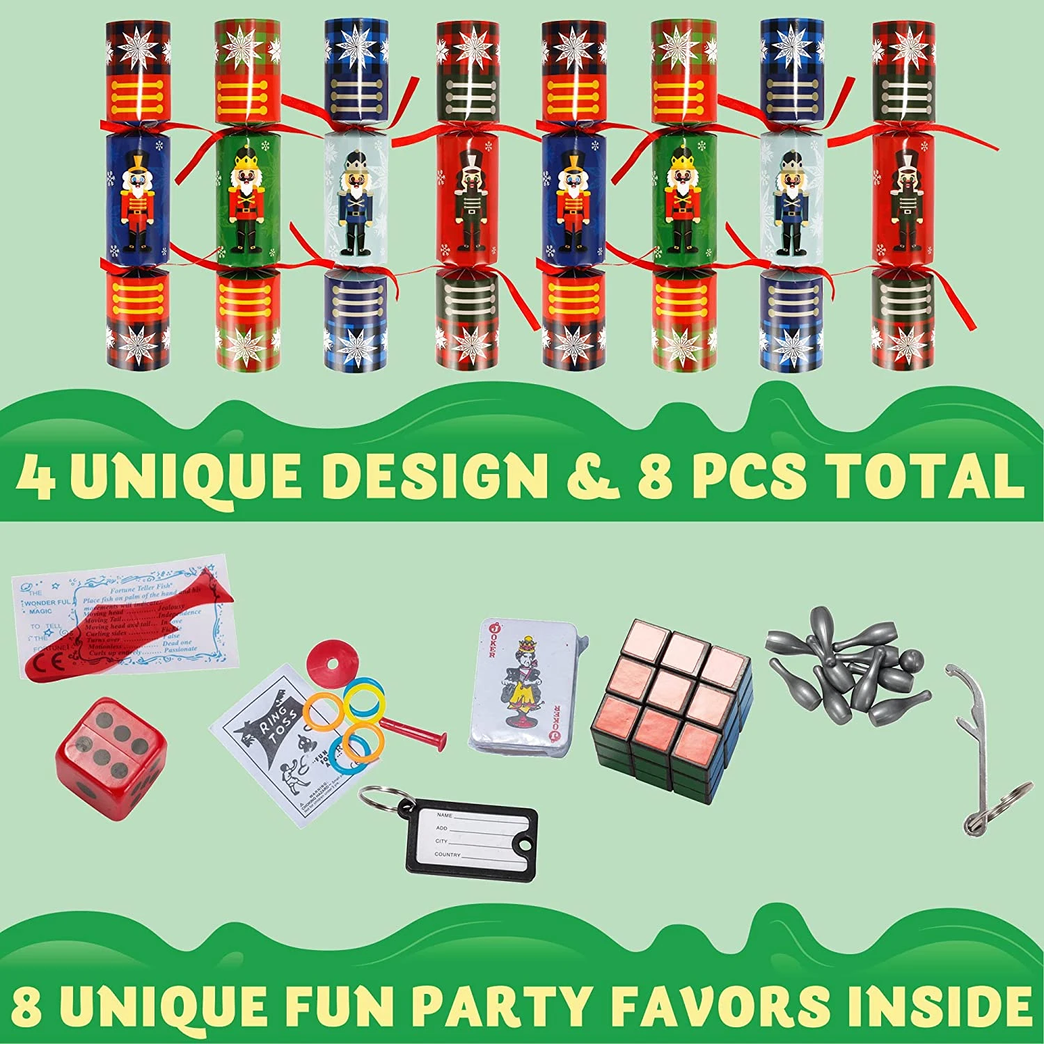 Christmas Party Table Favors (Nutcrackers), 8 Pack 5 Christmas Party Table Favors (Nutcrackers), 8 Pack - Image 3