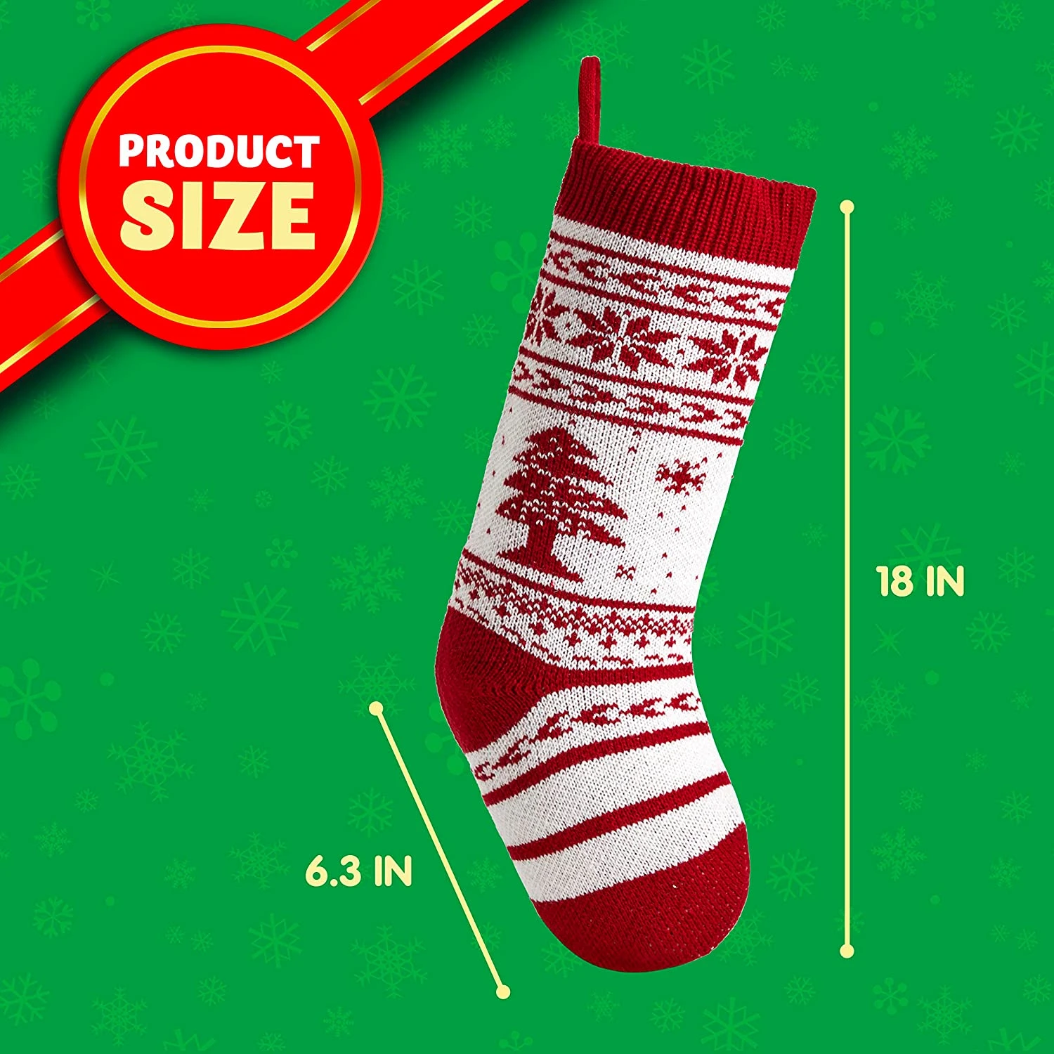 15" Knit Christmas Stockings, 4 Pack 7 15" Knit Christmas Stockings, 4 Pack - Image 5