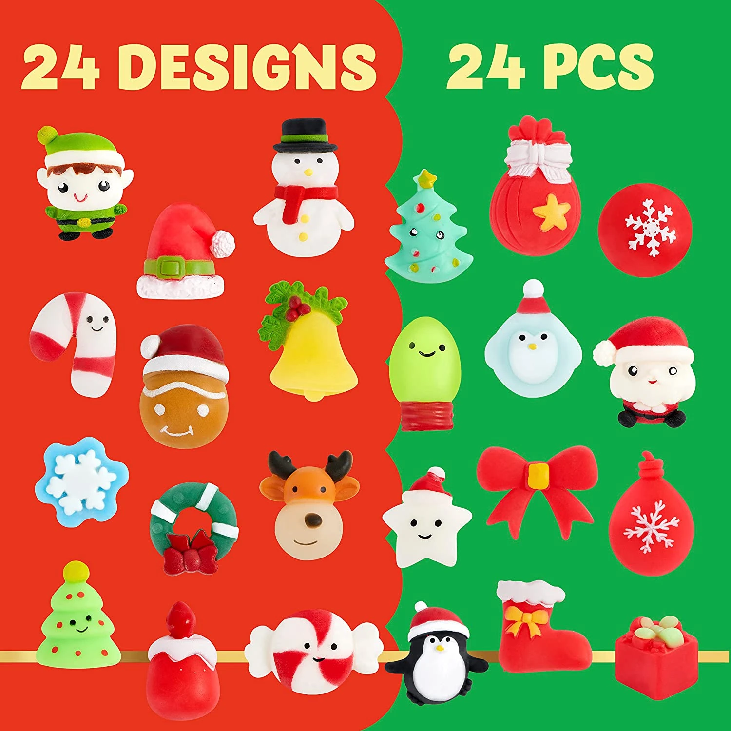 24Pcs Christmas Themed Mochi Squishy 4 24Pcs Christmas Themed Mochi Squishy - Image 2