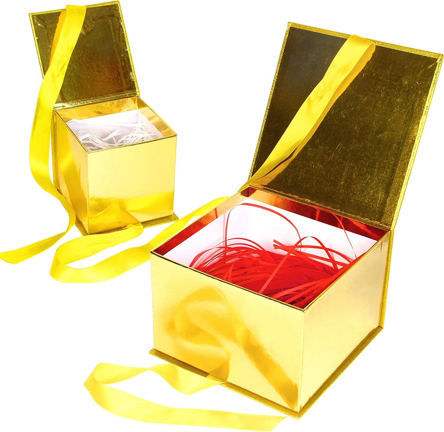 Christmas Small Gift Box With Gold Paper Fill 3 Christmas Small Gift Box With Gold Paper Fill - Image 2