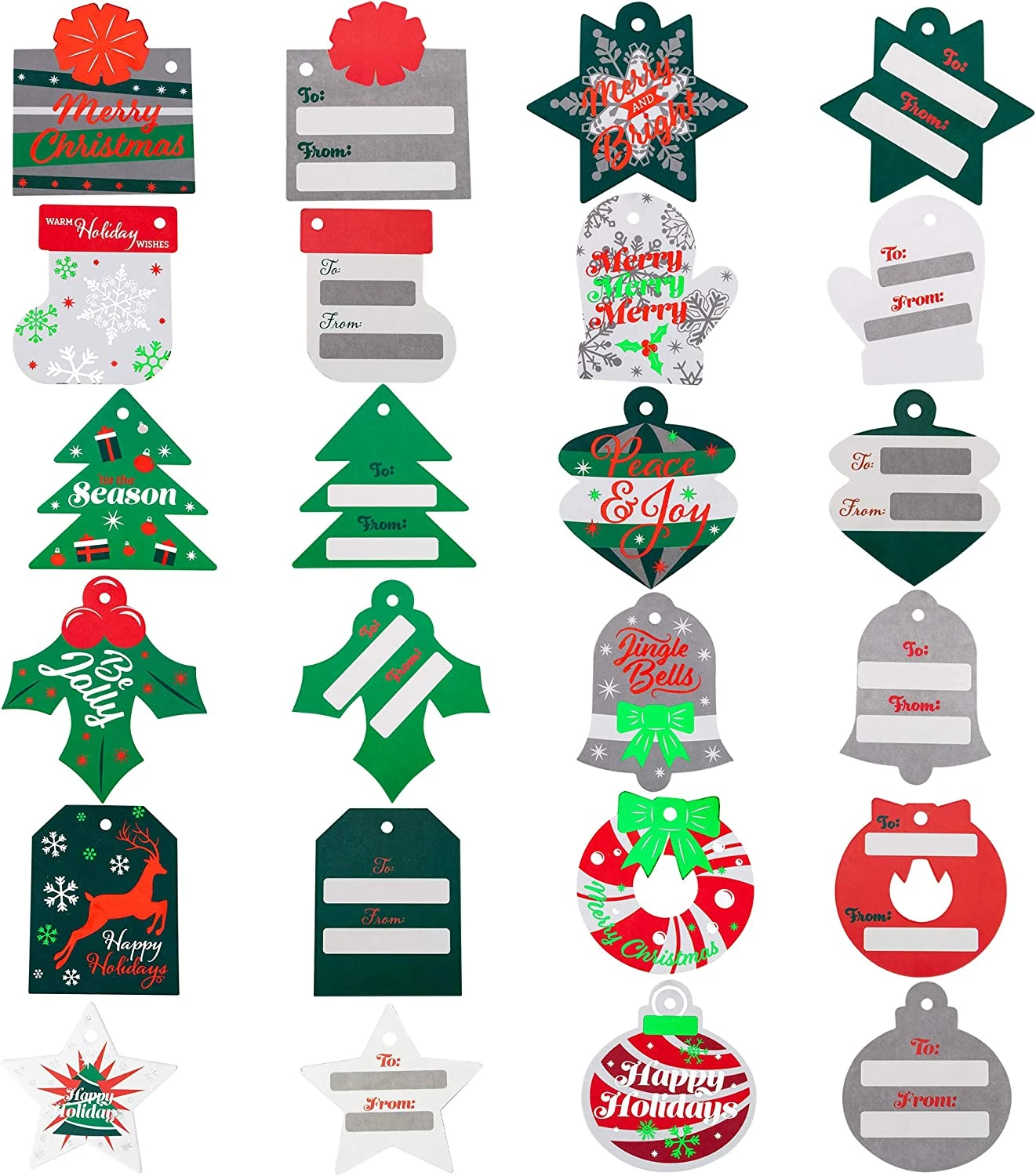 Foil Christmas Gift Tags With Strings 3 Foil Christmas Gift Tags With Strings
