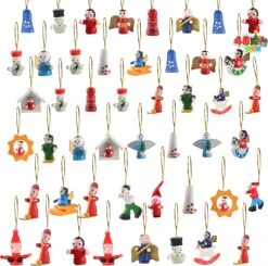 Wooden Mini Christmas Ornaments