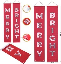 Merry And Bright Christmas Banner 11 Merry And Bright Christmas Banner -Xmas Supplies Shop 81zHZaY9LFL. AC SL1500