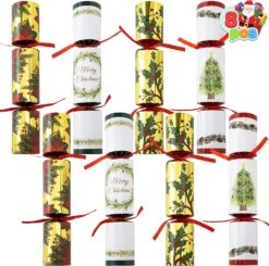 8Pcs Christmas Deluxe Cracker Set