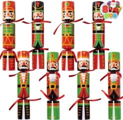 8Pcs Nutcracker Style Christmas Cracker Set