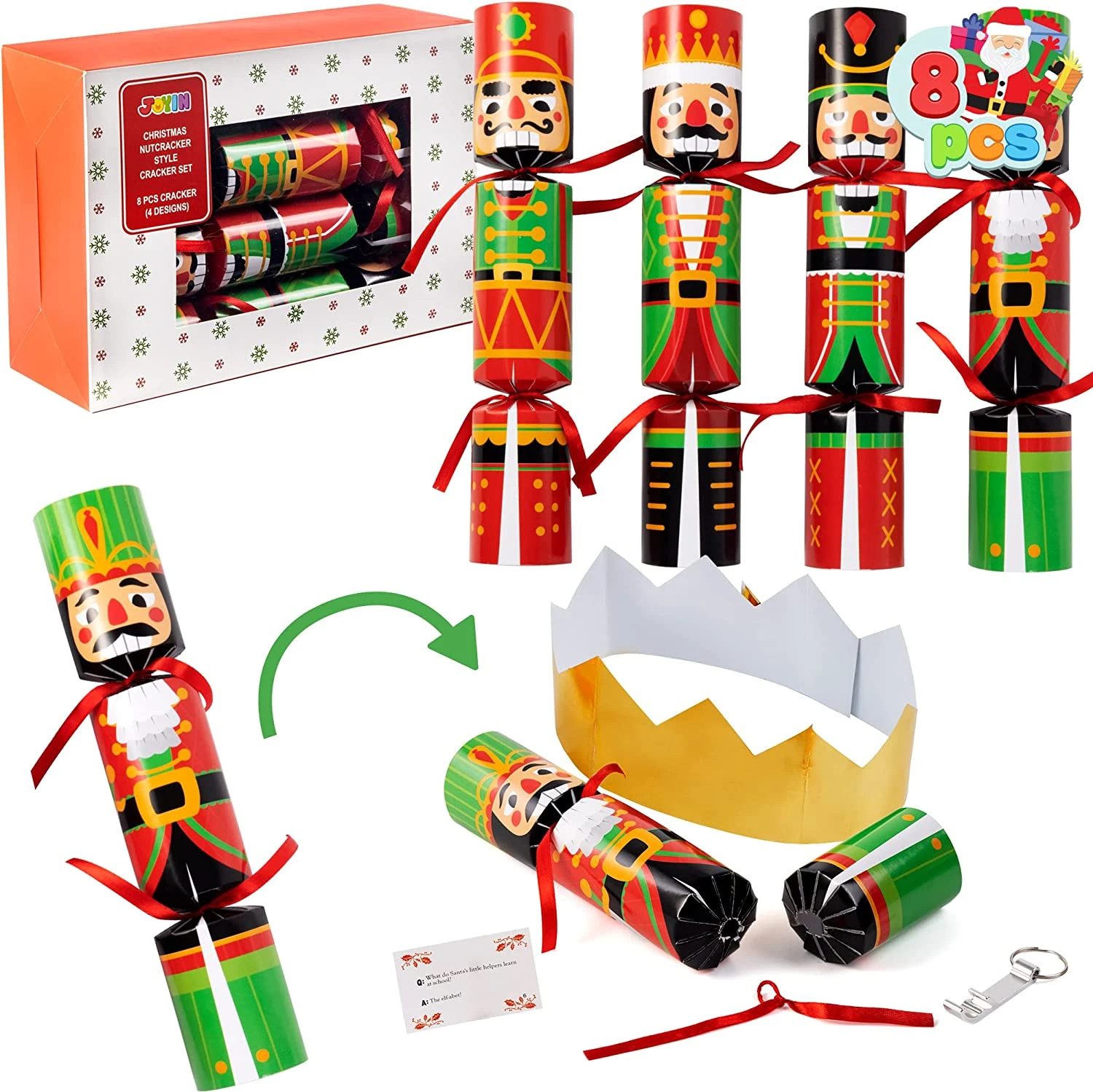 8Pcs Nutcracker Style Christmas Cracker Set 10 8Pcs Nutcracker Style Christmas Cracker Set - Image 8