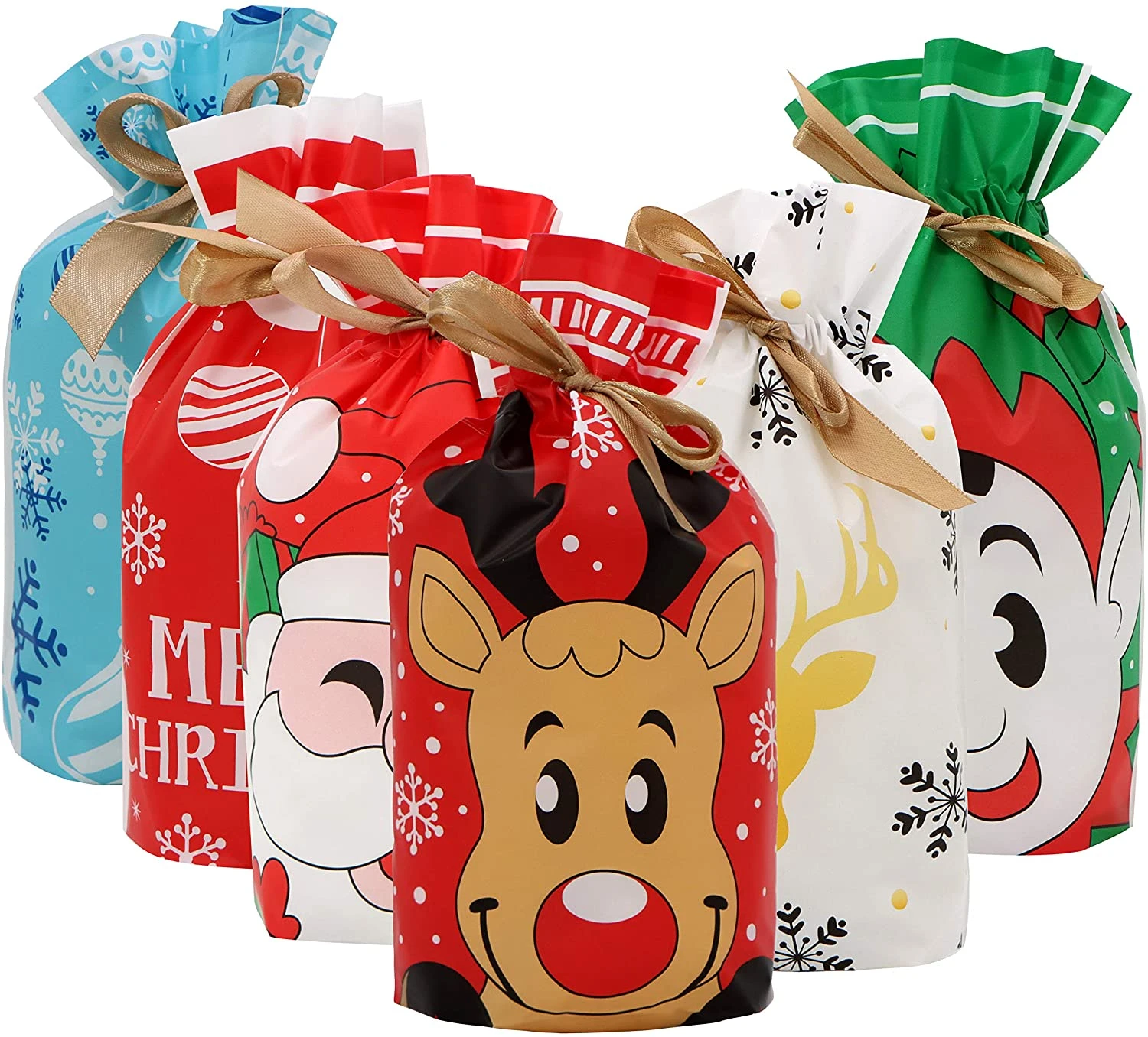 Christmas X-Large Candy Bags, 60 Pcs 3 Christmas X-Large Candy Bags, 60 Pcs