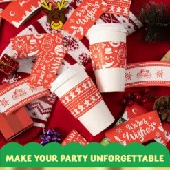 36Pcs Christmas Coffee Tea Cup Sleeves -Xmas Supplies Shop 919CqJ4 HAL. AC SL1500