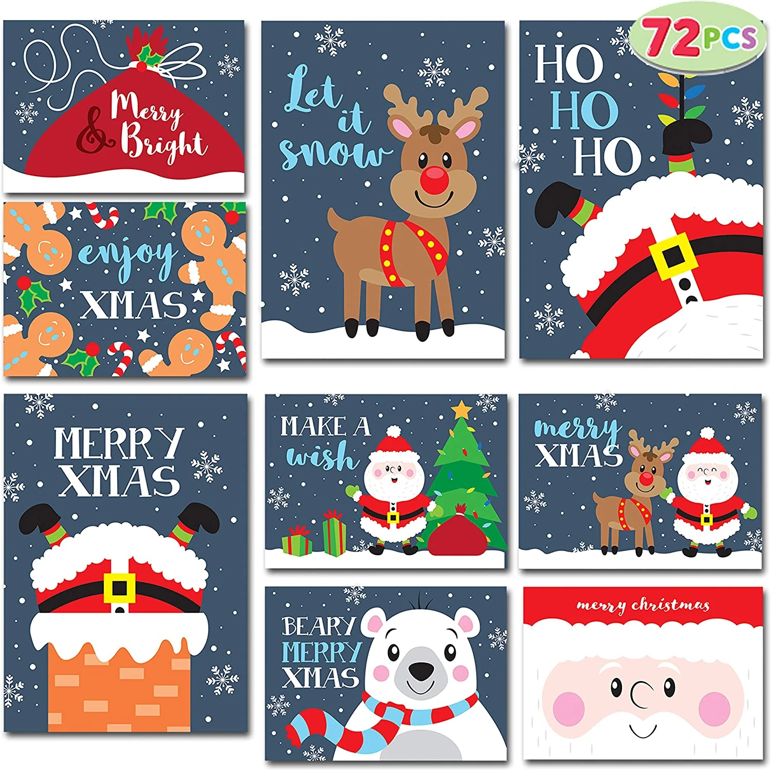 Christmas Holiday Greeting Cards Collection With Envelopes 4 Christmas Holiday Greeting Cards Collection With Envelopes - Image 2
