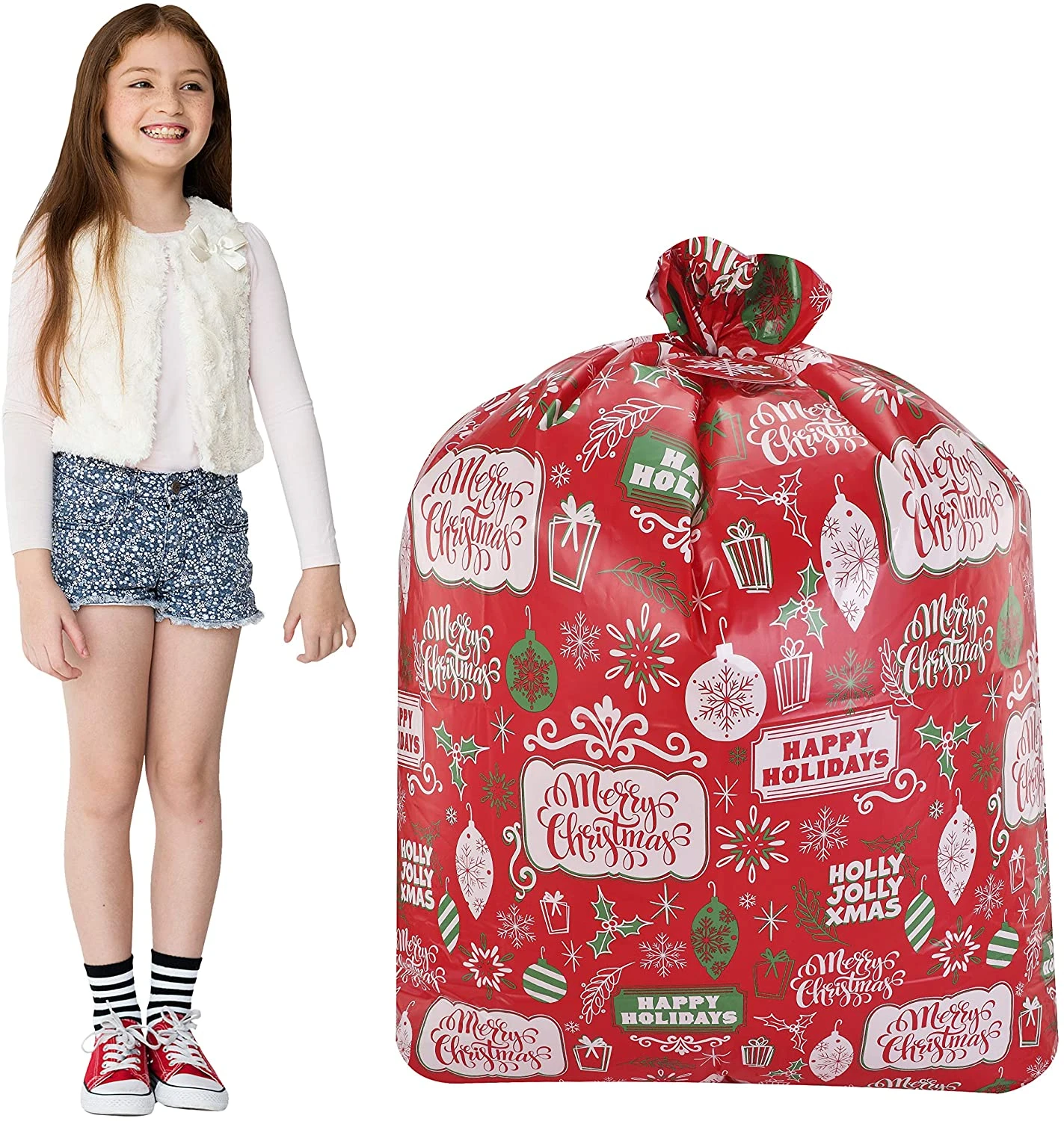 Jumbo Christmas Gift Bags, 8 Pcs 6 Jumbo Christmas Gift Bags, 8 Pcs - Image 4