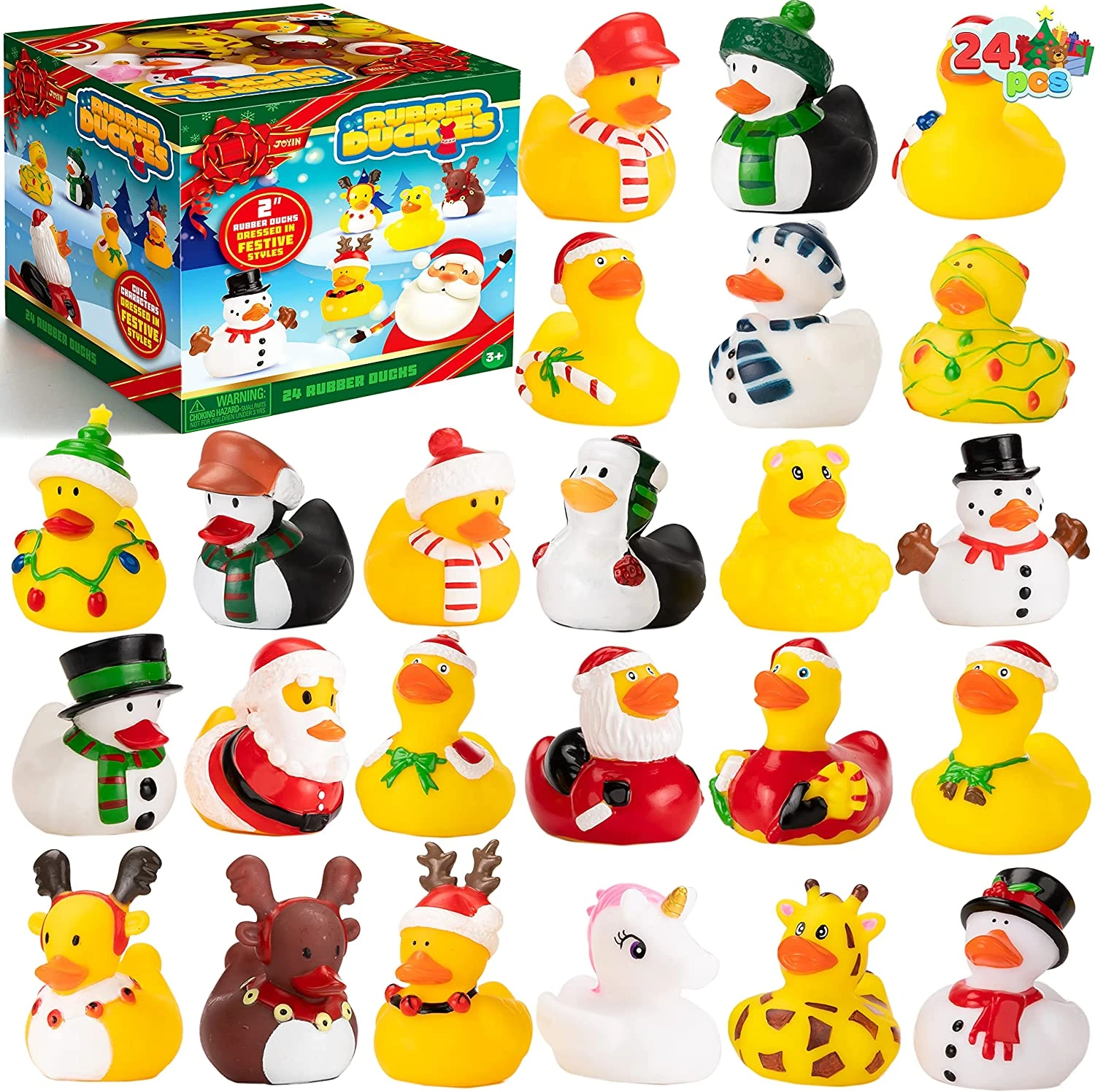 Christmas Rubber Ducks For Christmas Party Favor Gifts 4 Christmas Rubber Ducks For Christmas Party Favor Gifts - Image 2