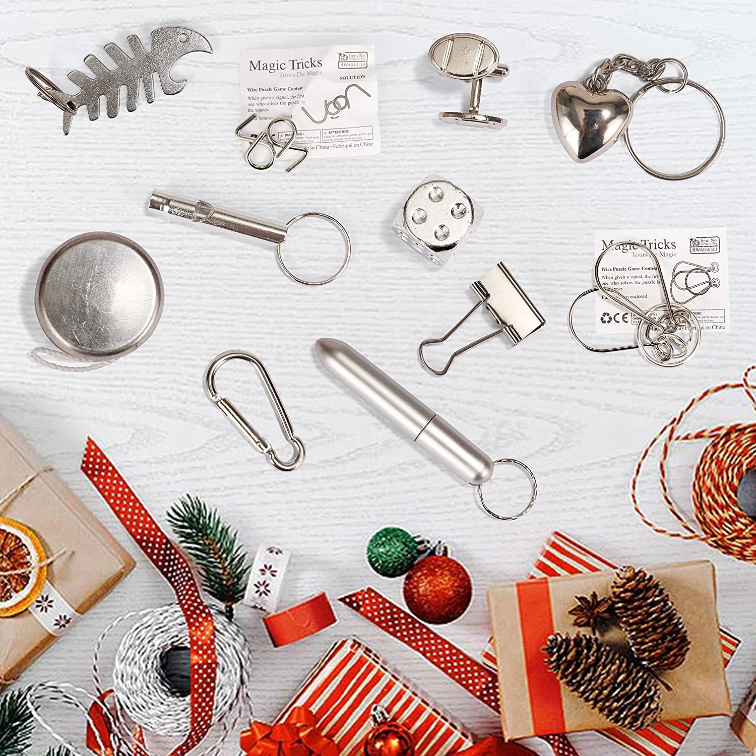 Christmas Party Table Favors (Red White Snowflake), 12 Pack 5 Christmas Party Table Favors (Red White Snowflake), 12 Pack - Image 3