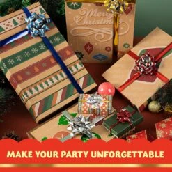 48Pcs Christmas Gift Bow Assortment, Red Silver Blue White 14 48Pcs Christmas Gift Bow Assortment, Red Silver Blue White -Xmas Supplies Shop 91GvnZz stL. AC SL1500