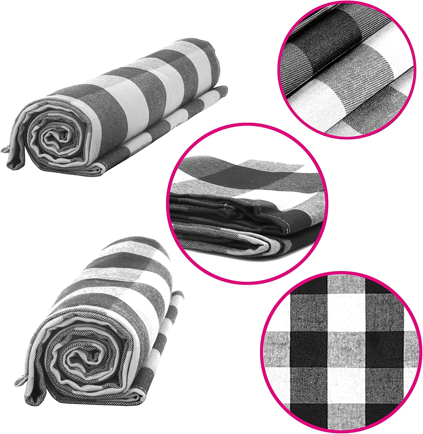 Christmas Table Runner Buffalo Check Classic 14x108in??Black & White??¡ìo? 4 Christmas Table Runner Buffalo Check Classic 14x108in??Black & White??¡ìo? - Image 2