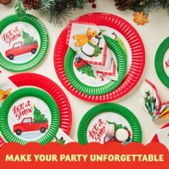 96Pcs Christmas Paper Plates And Napkins Set 14 96Pcs Christmas Paper Plates And Napkins Set -Xmas Supplies Shop 91S1lWgzYxL. AC SL1500